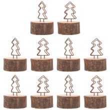 10 bpíosa Sealbhóir Cártaí Áite Sealbhóirí Cártaí Beaga Adhmaid 5x3x3cm Donn