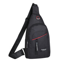 Bolsos cruzados tipo bandolera para hombre, mochila de hombro pequeña, mochila bandolera para el pecho, mochila de viaje y senderismo (negra)