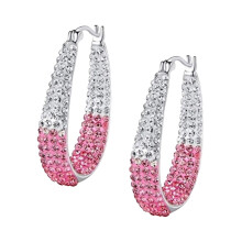 TATAMUMU Strass-Ohrringe, Rosa, Legierung, Valentinstag, 1 Paar