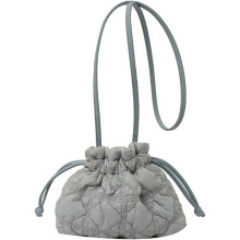 Bolsa acolchoada mini, bolsa transversal puffer, bolsa volumosa feminina, bolsa clutch com cordão, bolsa de ombro pequena.