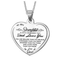 Collana a forma di cuore per donne e ragazze adolescenti – Regalo da papà a figlia/nipote, idea regalo per il cestino di Pasqua, regalo di