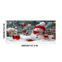 Kerstversiering voor garagedeuren - Banner met sneeuwvlokken en kerstballen voor garagedeuren, decoratie voor binnen en buiten voor de kerstperiode.