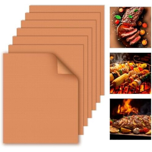 Copper Grill Mats 15.75 x 13 in 7-Pack