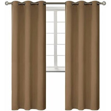 Cortinas Blackout para Sala de Estar - Cortinas Térmicas Isolantes com Ilhós para Escurecimento de Ambientes, 2 Painéis de 42x84 Polegadas, Taupe