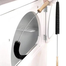 1 paquete de cepillo limpiador de conductos de secadora, cepillo para pelusa de secadora, limpiador de trampas de ventilación, cepillo flexible