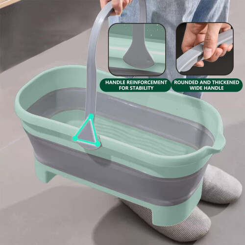 4.2Gallon (17L) Foldable Mop Bucket with Handle, Space-Saving & Multi-Use – Compatible with Standard Mops 2