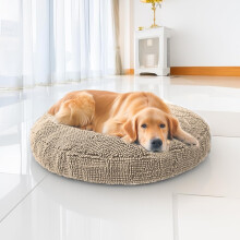 Cloud K-9 honden- en kattenbed, zacht en comfortabel donutvormig hondenbed, chenille materiaal, afneembare hoes, wasbaar en geschikt voor de droger