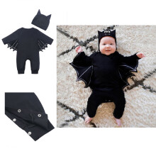 Dětský halloweenský overal s čepicí a dlouhým rukávem od Bat Bat