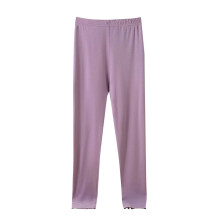 Women's Winter Warm Double-Brushed Fleece Heat-Retaining Sleep Pants - Solid Color L-3XL Polyester Thermal Underwear