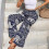 Γυναικείο Ελαστικό Ψηλόμεσο Παντελόνι Palazzo Casual με Στάμπα, Ίσιο, Μακρύ, Ριχτό 3