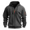 Men's Solid Hoodie with Zipper Pocket and Drawstring 5