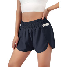 Sneldrogende sportshorts voor dames, elastische tailleband, geschikt voor actieve workouts