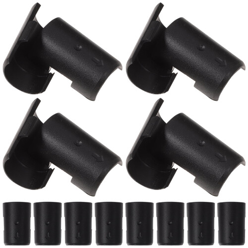 Raindrops Rectangular Black Abs Shelf Lock Clip 32 Pairs 1.4x0.9x0.8in 1