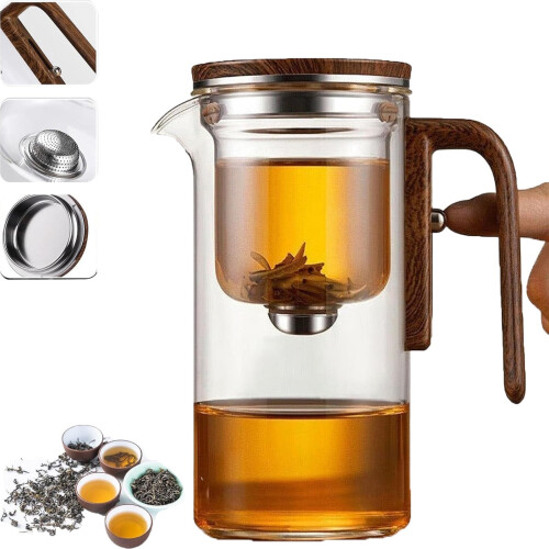 Τσαγιέρα Enchanti 720ml με εγχυτήρα και σουρωτήρι για ανθισμένο/χύμα τσάι – Συμβατή με