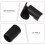 Raindrops Rectangular Black Abs Shelf Lock Clip 32 Pairs 1.4x0.9x0.8in 6