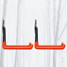 2 ks oranžových úložných hákov na záhradné použitie, 130 * 60 * 129 mm, železné s plastovým povlakom