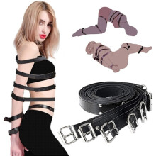 Set di bondage SM, corde in pelle regolabili BDSM - Perfetto