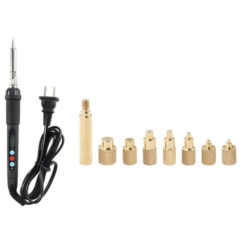 Heat Set Insert Soldering Iron Tip M2-M8 Brass Hot Melt Inset Nut Embedded Thread Insertion Kit for 3d Printing US Plug 1