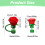 Couvercle de tasse en silicone en forme de rose, 10 mm, réutilisable 3