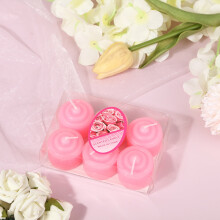 6 candele votive profumate ai fiori - Candele in paraffina naturale da 3,5 cm, decorazioni per la casa per San Valentino, Natale, matrimoni, feste di
