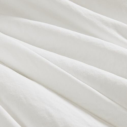 Full Size Comforter Set White Prewashed 3-Piece 2