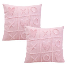 Valentijnskussenhoezen roze 18x18 inch set van 2