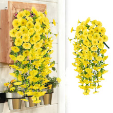 Flores artificiais de margarida amarelas, resistentes aos raios UV, para decoração de ambientes internos e externos – ideais para varanda, jardim