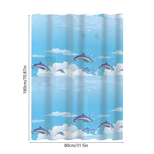 Bruseforhæng Blå Havdyr Delfin 70,87x31,5 2