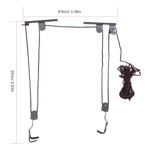 Support mural pour vélo en acier robuste noir (1 pièce) 1