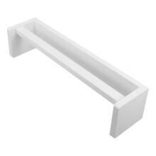 1 szt. Stojak na przyprawy kuchenne, biały, drewniany, 16,5 x 4,3 x 3,9 cala, do montażu na ścianie