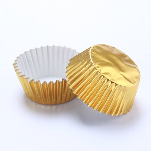 Aluminum Foil Cupcake Liners Gold 100 Pcs 2