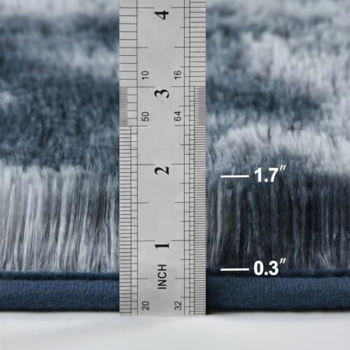 Χαλί Shag 4x6ft – Βαμμένο με τιράντες βελούδινο χνουδωτό χαλί, εξαιρετικά μαλακό 1