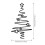 Metal Christmas Tree Wall Art Black 1pc 3