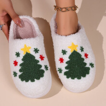 Pantoufles douillettes en peluche sur le thème de Noël et d'Halloween pour hommes et femmes, plusieurs modèles festifs, pantoufles confortables