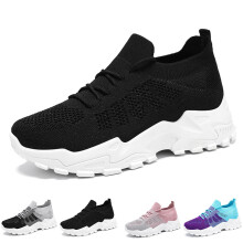 Comfortabele damessneakers, lichtgewicht en ademende mesh wandelschoenen met demping en voetboogondersteuning.