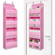 Oven ylittävä säilytysjärjestäjä, jossa on neljä suurta taskua
