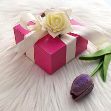 BalsaCircle100 stuks 4"x4"x2" taart- en bruidstaartdozen met insteekdeksel, snoepcadeautjes voor bruiloften en feestjes