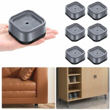 Confezione da 6 rialzi regolabili per mobili (da 2,5 a 7,5 cm), rialzi impilabili e resistenti per scrivanie, tavoli, divani, sedie e telai letto -