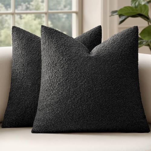 Fodere per cuscini in bouclé 24x24 pollici, set da 2