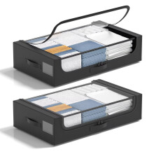,2 set, contenitori per riporre oggetti sotto il letto, contenitori per vestiti, contenitori per la camera da letto, adatti per camere da letto e
