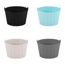 2/3/4 phíosa Múnlaí Uibheacha Friochta Aeir Silicone, In-athúsáidte Neamhghreamaitheach, Cásanna Móra Muifíní/Cupcácaí, Cupáin Bácála
