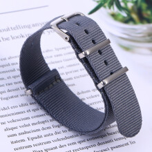 Cinturino per orologio sportivo in nylon traspirante per uso quotidiano, 18 mm, grigio, 1 pezzo