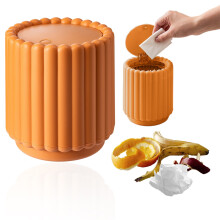 Poubelle de bureau avec couvercle, plastique PP, 15 x 10,7 cm