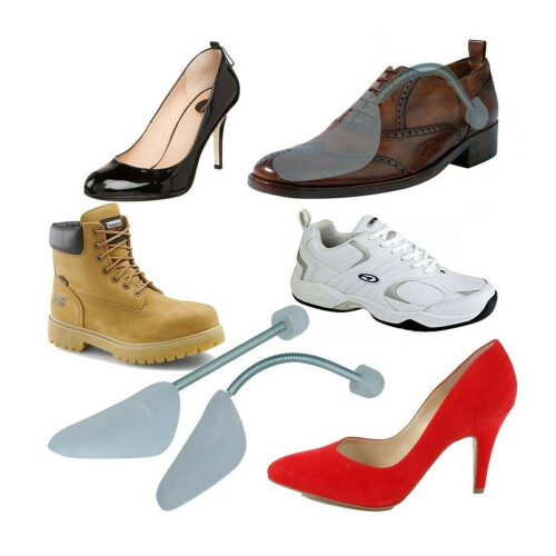 Plastic Shoe Stretcher for Home Use Durable and Lightweight Black Adjustable Extender 4 Pair 1