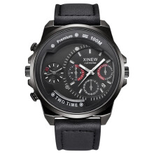 Orologio da uomo in pelle resistente, impermeabile, con datario, stile business-sport – Regalo ideale per la festa del papà, compleanno e
