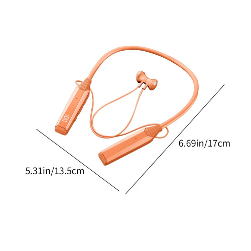 Ακουστικά Bluetooth με ζώνη λαιμού 5.4 με ANC, οθόνη LED μπαταρίας, μαγνητική αποθήκευση, 2