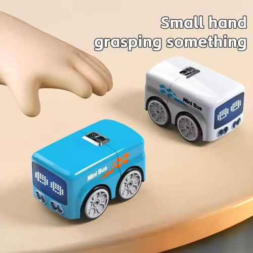 Mini autobus RC con espressioni LED, evitamento ostacoli, linea 2