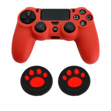 Rutschfeste, staubdichte Silikon-Controller-Schutzhülle und Daumenkappen-Set für PS4 DualShock 4 Controller,