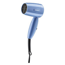 Suszarka do włosów podróżna z podwójnym napięciem, 1600 W, kompaktowa, składana rączka, niebieska