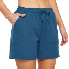 Ediodpoh Vandreshorts til Kvinder Golf Udendørs Hurtigtørrende Træning Sommer Vandshorts Shorts til Kvinder Blå S